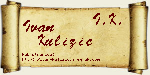 Ivan Kulizić vizit kartica